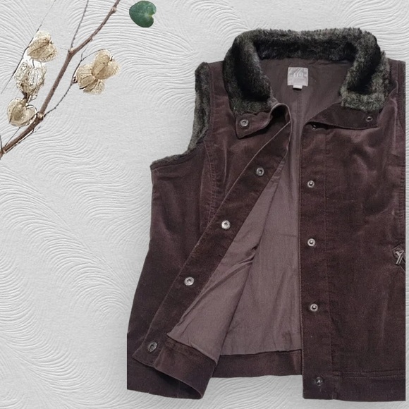 J.Jill Faux‎ Fur Neck Trim Vest Size L - Picture 4 of 6